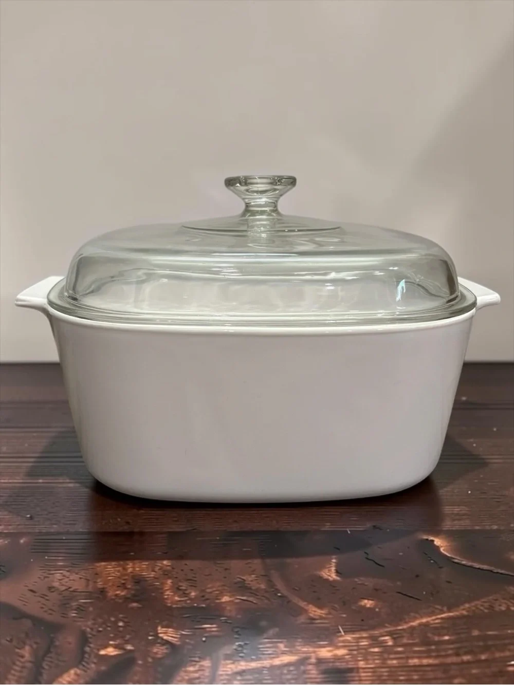 Vintage 5 Qt Corning Ware A‑5‑B All-White Casserole Dish w/ Pyrex Lid A‑12‑C EUC